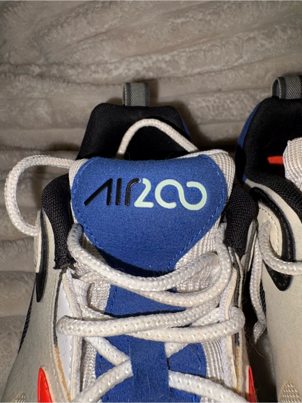 Nike Air200 woman y White and Blue Athletic Sneakers